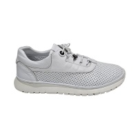 Kadın Hakikİ Deri Lazer Kesim Nefes Alabilen Tırtıklı Taban Kadın Sneaker  Beyaz