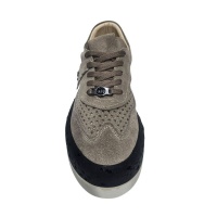 Kadın Hakiki Deri Nefes Alabilen Delikli Kışlık  Mevsimlik Sneaker  Vizon Gri 